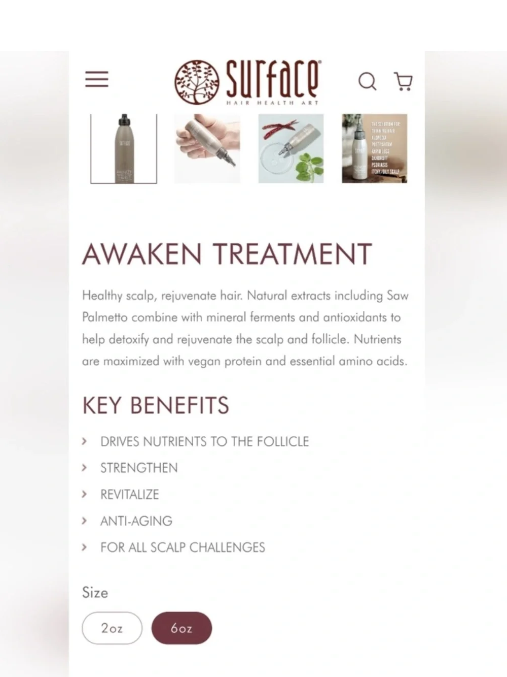 New Surface Awaken Therapeutic Treatment 6 oz